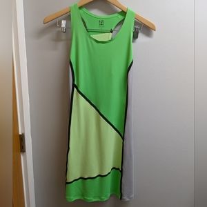 Title Nine Womens Athletic Dress Neon Green Fit Flare A Line Size Small